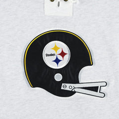 Pittsburgh Steelers '47 Historic Logo Gridiron Lace-Up Pullover Hoodie - Heather Gray Hoodies
