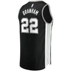 Malaki Branham San Antonio Spurs Fast Break Replica Player Jersey Icon Edition Black - Fanatics