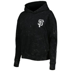 San Francisco Giants The Wild Collective Women's Marble Pullover Hoodie - Black Hoodies