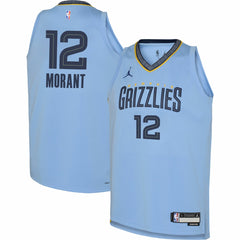 Ja Morant Memphis Grizzlies Jordan Brand Youth Swingman Jersey Statement Edition Light Blue outlet
