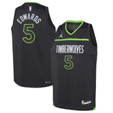 Anthony Edwards Minnesota Timberwolves Jordan Brand Youth Swingman Jersey Statement Edition Black