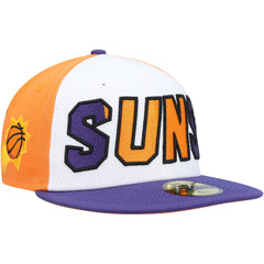 Phoenix Suns Back Half 9FIFTY Fitted Hat White/Purple - New Era
