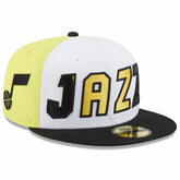 Utah Jazz Back Half 59FIFTY Fitted Hat White/Black - New Era