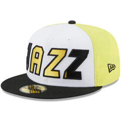 Utah Jazz Back Half 59FIFTY Fitted Hat White/Black - New Era