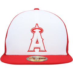 Los Angeles Angels New Era 2023 On-Field Batting Practice 59FIFTY Fitted Hat - White/Red Hats