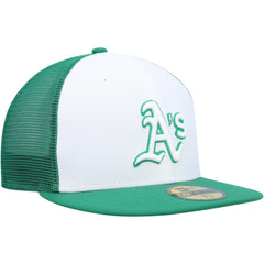 Athletics New Era 2023 On-Field Batting Practice 59FIFTY Fitted Hat - White/Green Hats