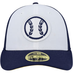 Milwaukee Brewers New Era 2023 On-Field Batting Practice Low Profile 59FIFTY Fitted Hat - White/Navy Hats