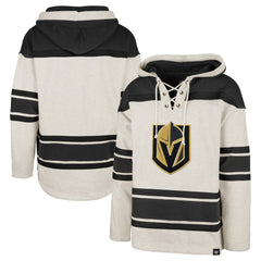 Vegas Golden Knights '47 Rockaway Lace-Up Pullover Hoodie - Oatmeal | US 4993237