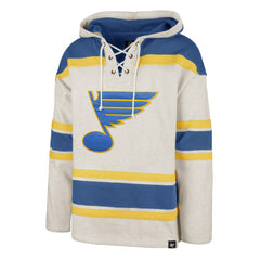 St. Louis Blues '47 Rockaway Lace-Up Pullover Hoodie - Oatmeal | US 4993248