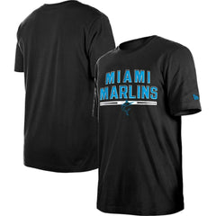 Miami Marlins New Era Batting Practice T-Shirt - Black T-shirts
