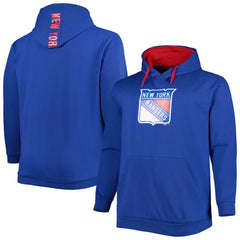 New York Rangers Big & Tall Fleece Pullover Hoodie - Blue | US 4995021