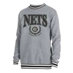 Brooklyn Nets Unisex Vintage Throwback Crew Sweatshirt Heather Gray - New Era outlet