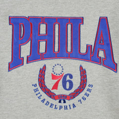 Philadelphia 76ers Unisex Vintage Throwback Crew Sweatshirt Heather Gray - New Era