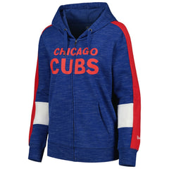 Chicago Cubs New Era Women's Colorblock Full-Zip Hoodie - Royal Hoodies
