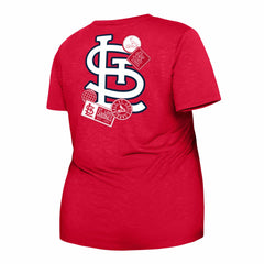 St. Louis Cardinals New Era Women's Plus Size Two-Hit Front Knot T-Shirt - Red T-shirts