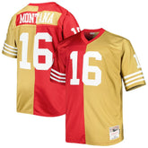 Joe Montana San Francisco 49ers Big & Tall Split Legacy Retired Player Replica Jersey - Scarlet/Gold Jerseys