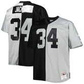 Bo Jackson Las Vegas Raiders Big & Tall Split Legacy Retired Player Replica Jersey - Black/Silver Jerseys
