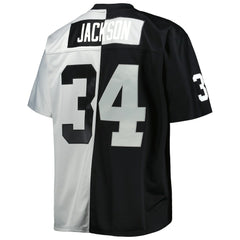Bo Jackson Las Vegas Raiders Big & Tall Split Legacy Retired Player Replica Jersey - Black/Silver Jerseys