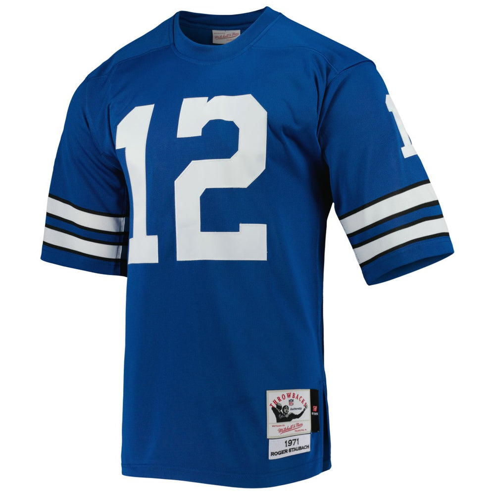 Roger Staubach Dallas Cowboys 1971 Authentic Throwback Retired Player Jersey - Royal Jerseys