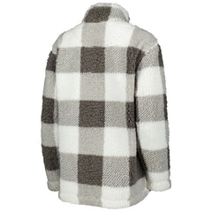 Philadelphia Flyers G-III 4Her by Carl Banks Women's Logo Plaid Sherpa Quarter-Zip Jacket - Gray/White | US 4997226