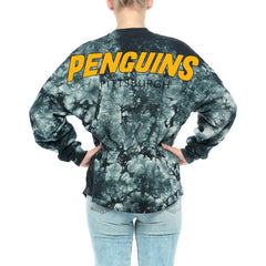 Pittsburgh Penguins Fanatics Women's Crystal-Dye Long Sleeve T-Shirt - Black | US 4998553