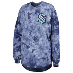 Seattle Kraken Fanatics Women's Crystal-Dye Long Sleeve T-Shirt - Deep Sea Blue | US 4998560