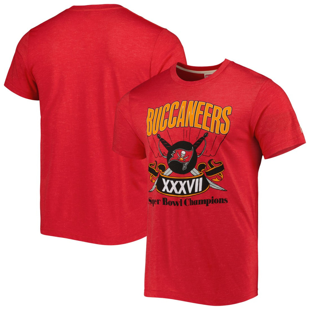 Tampa Bay Buccaneers Homage Super Bowl Classics Tri-Blend T-Shirt - Red T-shirts