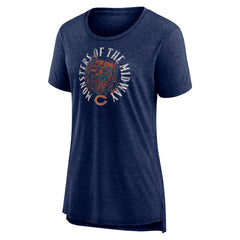Chicago Bears Women's Hometown First Down Tri-Blend T-Shirt - Heather Navy T-shirts