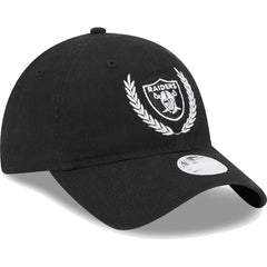 Las Vegas Raiders New Era Women's Leaves 9TWENTY Adjustable Hat - Black Hats