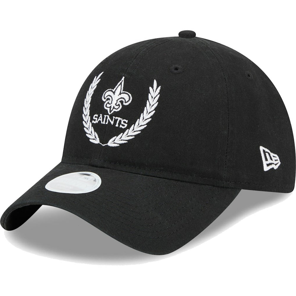 New Orleans Saints New Era Women's Leaves 9TWENTY Adjustable Hat - Black Hats