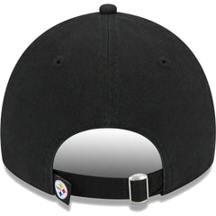 Pittsburgh Steelers New Era Women's Leaves 9TWENTY Adjustable Hat - Black Hats