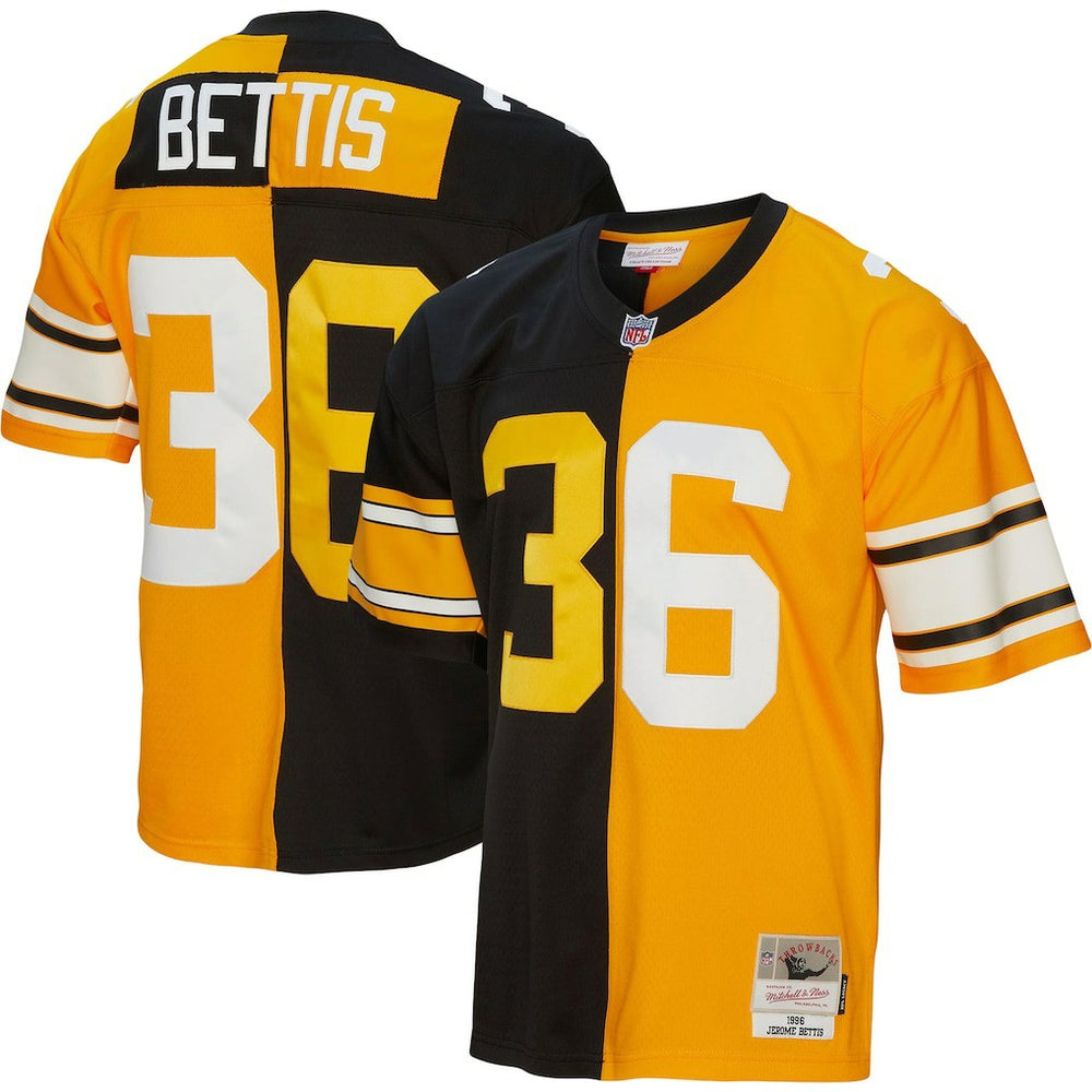 Jerome Bettis Pittsburgh Steelers 1996 Split Legacy Replica Jersey - Black/Gold Jerseys