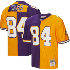 Randy Moss Minnesota Vikings 1998 Split Legacy Replica Jersey - Purple/Gold Jerseys