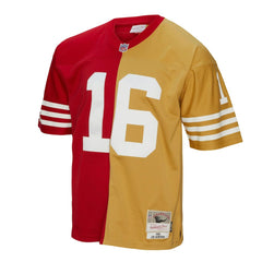 Joe Montana San Francisco 49ers 1990 Split Legacy Replica Jersey - Scarlet/Gold Jerseys