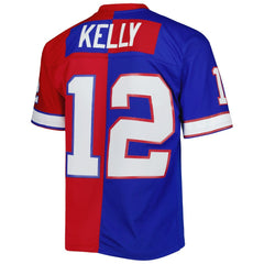 Jim Kelly Buffalo Bills 1990 Split Legacy Replica Jersey - Royal/Red Jerseys