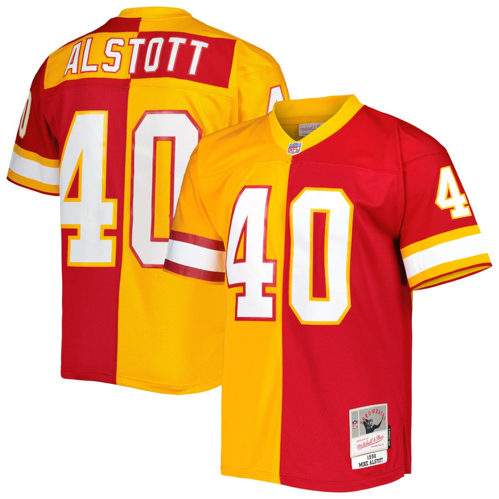 Mike Alstott Tampa Bay Buccaneers 1996 Split Legacy Replica Jersey - Orange/Red Jerseys