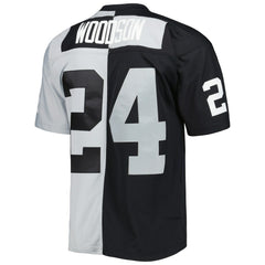 Charles Woodson Las Vegas Raiders 1998 Split Legacy Replica Jersey - Black/Silver Jerseys