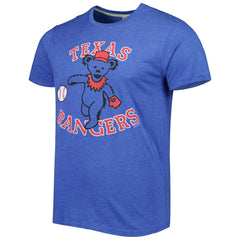 Texas Rangers Homage Grateful Dead Tri-Blend T-Shirt - Royal T-shirts