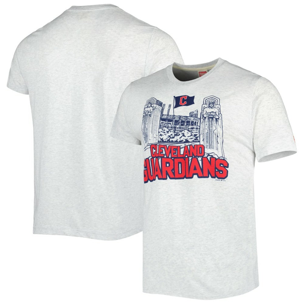 Cleveland Guardians Homage Team Hyper Local Tri-Blend T-Shirt - Ash T-shirts