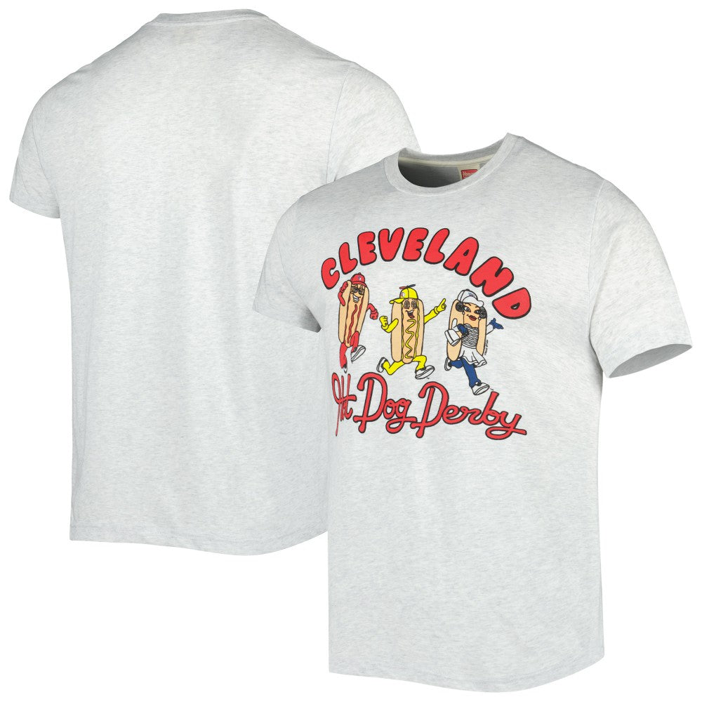 Cleveland Guardians Homage Team Hyper Local Tri-Blend T-Shirt - Ash T-shirts