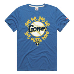 Milwaukee Brewers Homage Hyper Local Tri-Blend T-Shirt - Royal T-shirts