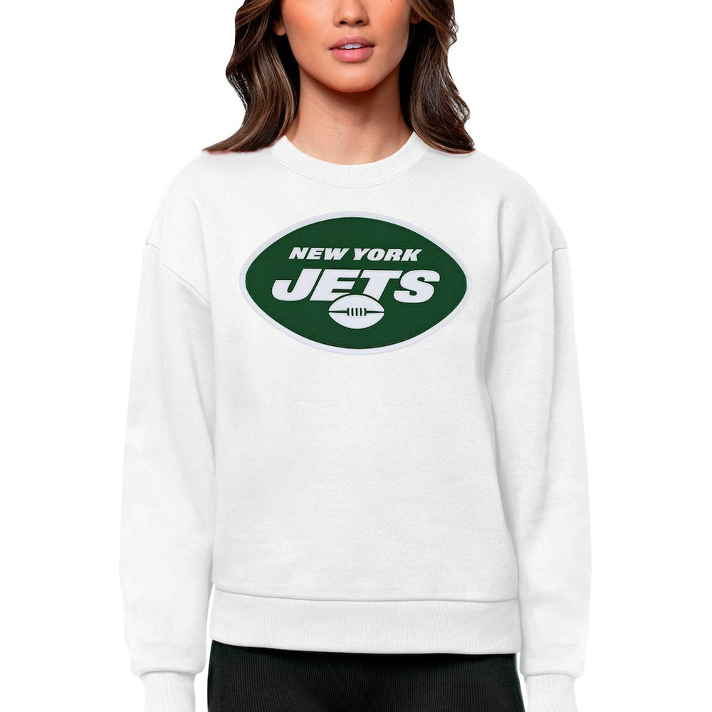 New York Jets Antigua Women's Victory Logo Pullover Sweatshirt - White Pullover