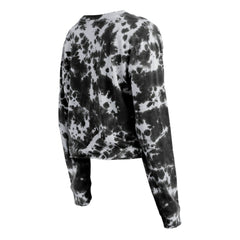 Chicago White Sox New Era Women's Tie-Dye Cropped Long Sleeve T-Shirt - Black T-shirts