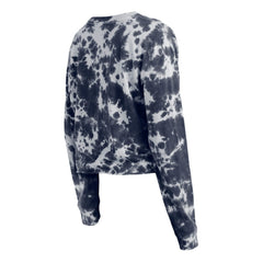 Washington Nationals New Era Women's Tie-Dye Cropped Long Sleeve T-Shirt - Navy T-shirts