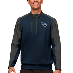 Tennessee Titans Antigua Team Quarter-Zip Pullover Top - Navy Pullover