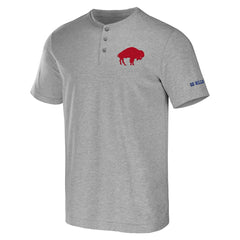 Buffalo Bills NFL x Darius Rucker Collection Henley T-Shirt - Heathered Gray T-shirts