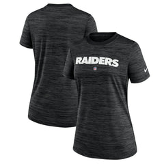Las Vegas Raiders Women's Sideline Velocity Performance T-Shirt - Black T-shirts