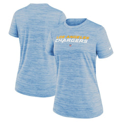 Los Angeles Chargers Women's Sideline Velocity Performance T-Shirt - Powder Blue T-shirts