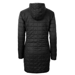 Buffalo Bills Cutter & Buck Women's Rainier Primaloft Eco Hooded Long Lightweight Coat - Black
