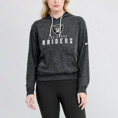 Las Vegas Raiders Women's Gym Vintage Lightweight Pullover Hoodie - Black Hoodies